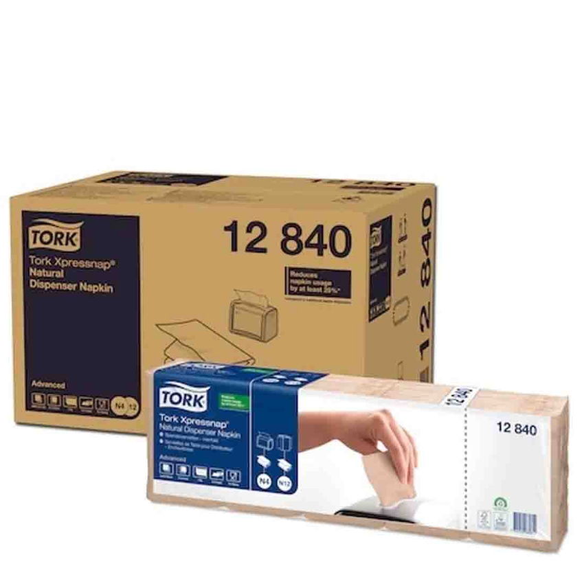XPRESSS TORK NAPKIN 4 FOLD NATURAL 1ply 21.6x33cm 1x9000