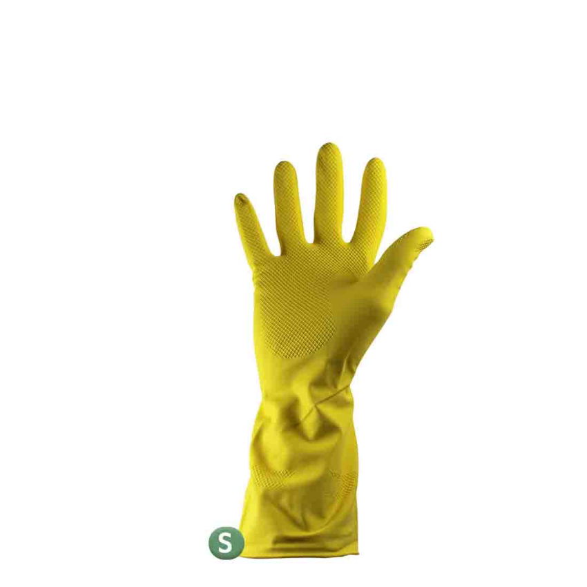 RUBBER GLOVE YELLOW (small)   12x12   (case)