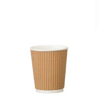 4oz KRAFT TRIPLE WALL RIPPLE HOT CUP   1x1000