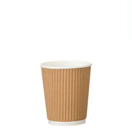 4oz KRAFT TRIPLE WALL RIPPLE HOT CUP   1x1000