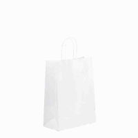 CARRIER BAG SOS WHT PAPER TWIST HANDLE 18x6.75x19inch 1x150