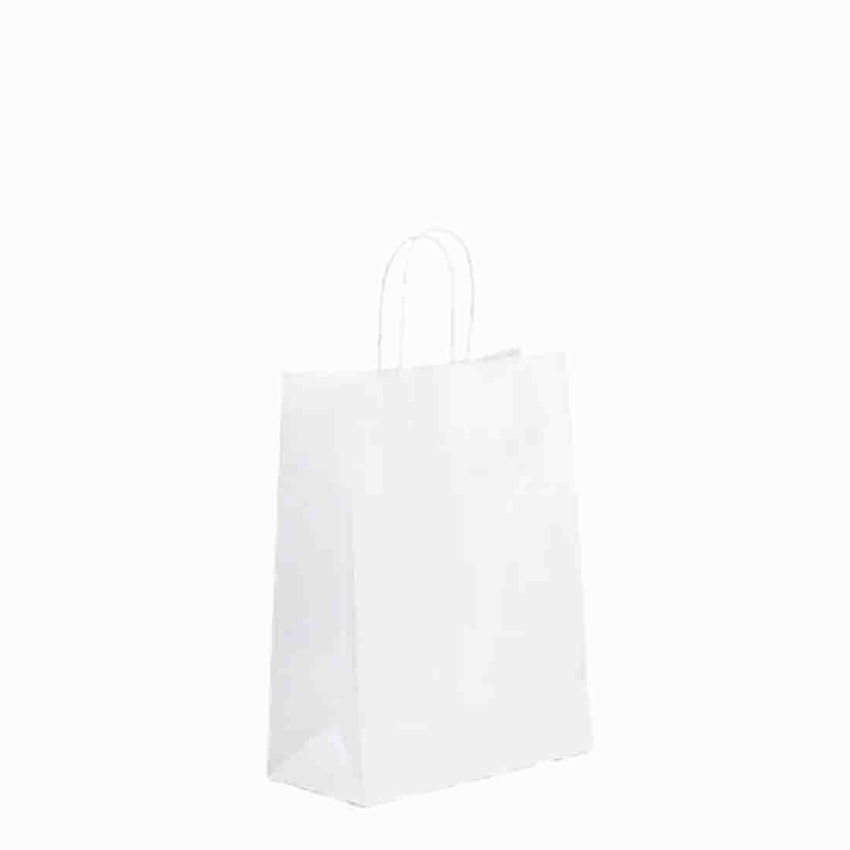 CARRIER BAG SOS WHT PAPER TWIST HANDLE 18x6.75x19inch 1x150