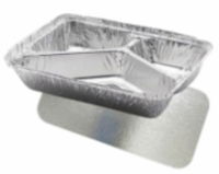 FOIL CONTAINER 3 COMPARTMENT 227x177x39mm 1x300