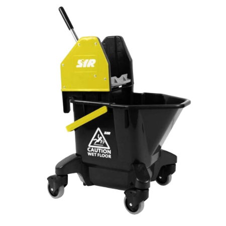 25ltr EBONY YELLOW BUCKET & WRINGER   SINGLE