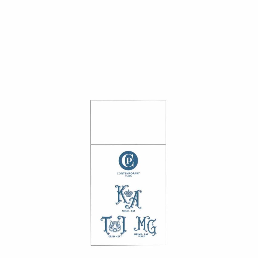 CONTEMPORARY PUBS POP IN TABLIN 8 FOLD WHITE 1x500