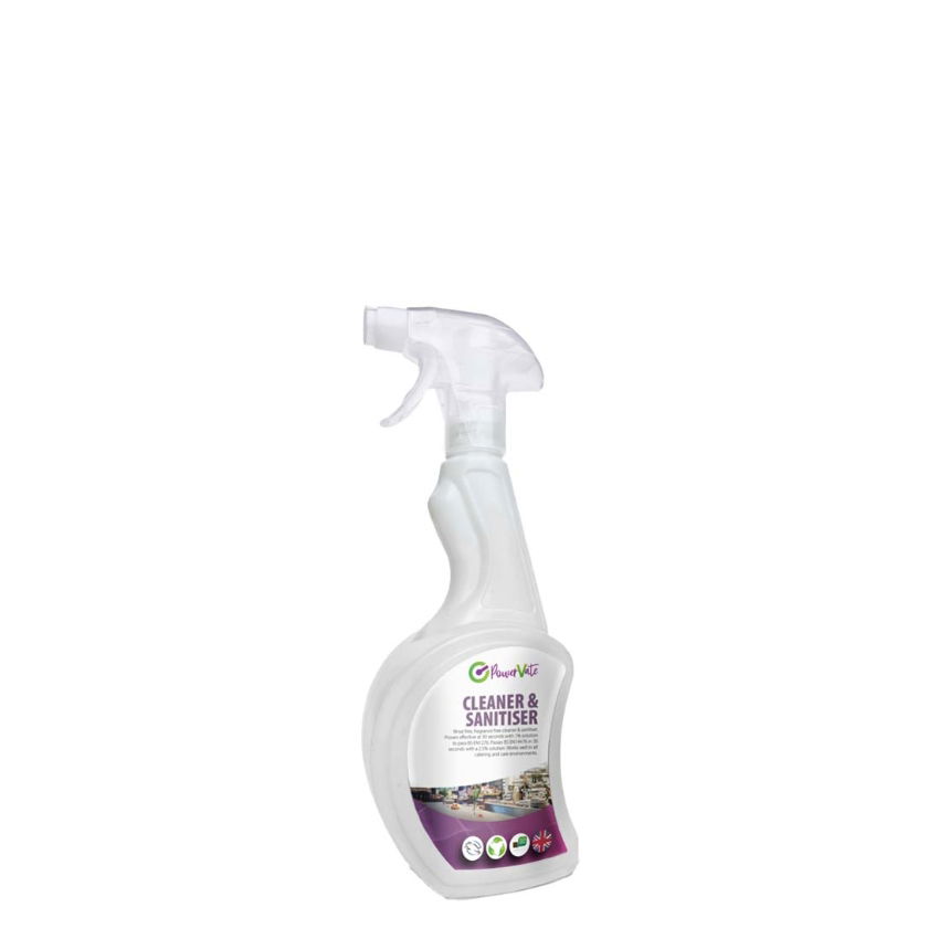 POWERVATE CLEANER SANITISER EMPTY BOTTLES 6x750ml