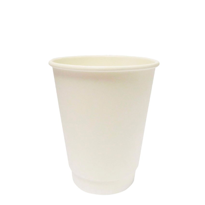 12oz WHITE MATT DOUBLE WALL HOT CUP   1x500