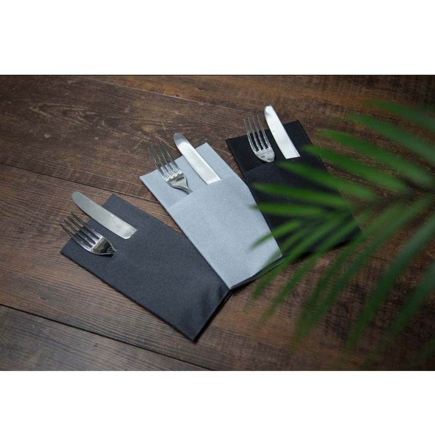 40cm SLATE GREY POP-IN NAPKIN POUCH   1x500
