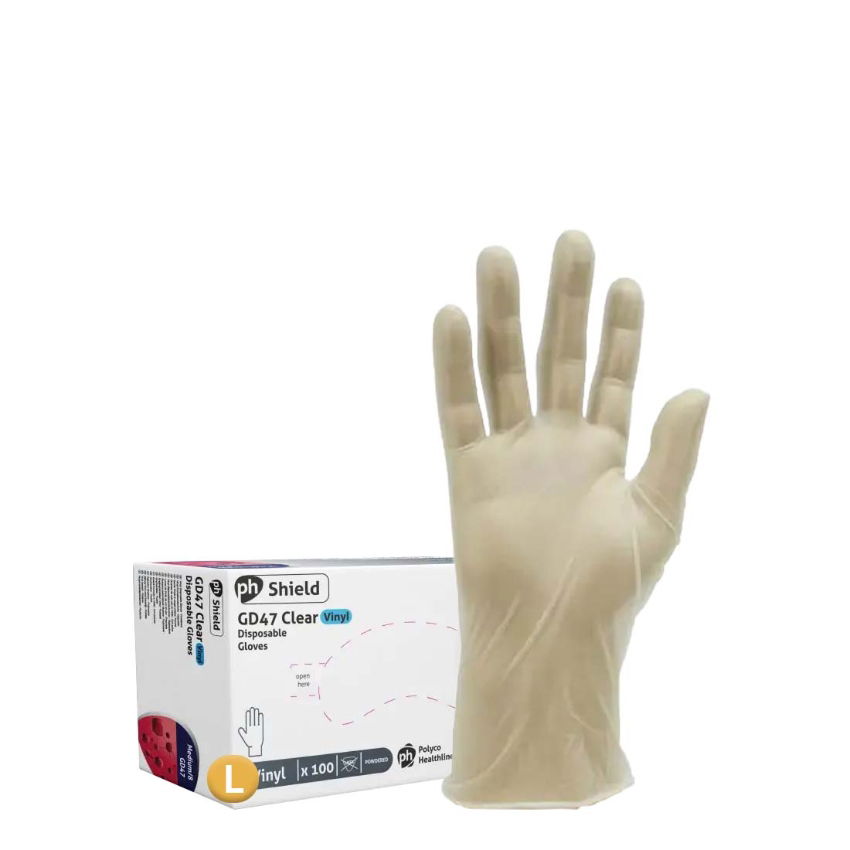 CLEAR VINYL GLOVE POWDER FREE (small) 1x100 (packet)