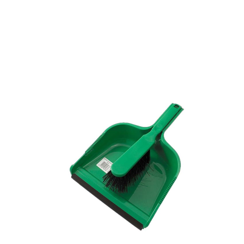 DUSTPAN & BRUSH SET GREEN SINGLE