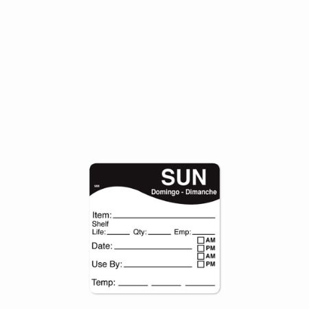 LABEL SUNDAY 64x64mm 2.5 inch 1x250