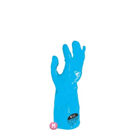 RUBBER GLOVE BLUE (medium)   1x12   (packet)