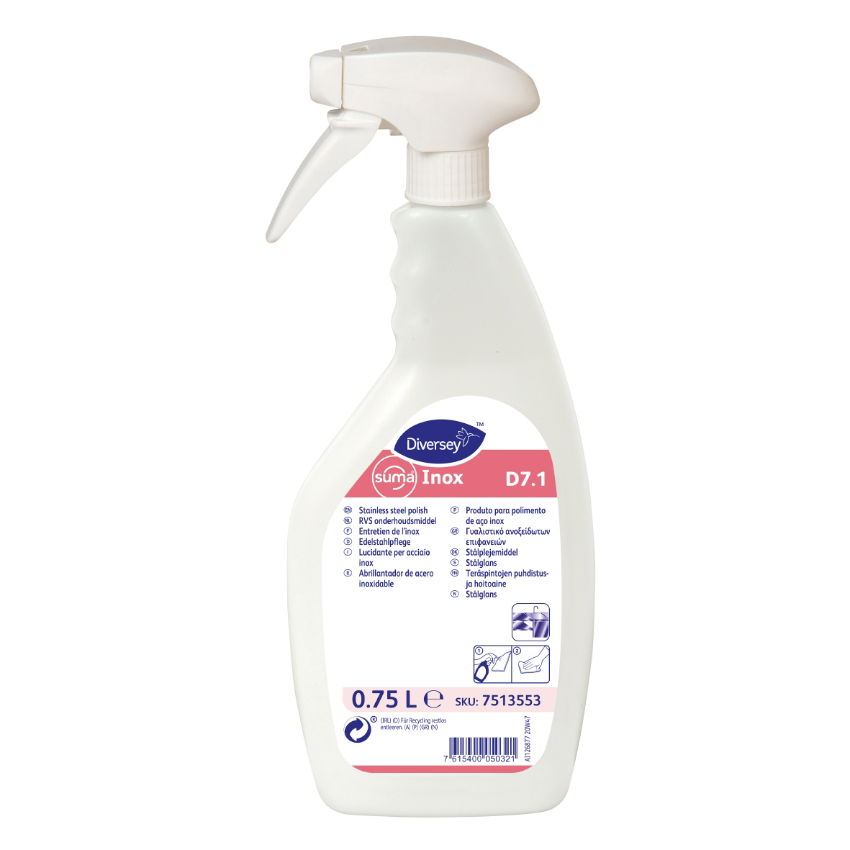 D7.1 STAINLESS STEEL CLEANER INOX READY TO USE 1x6x750ml