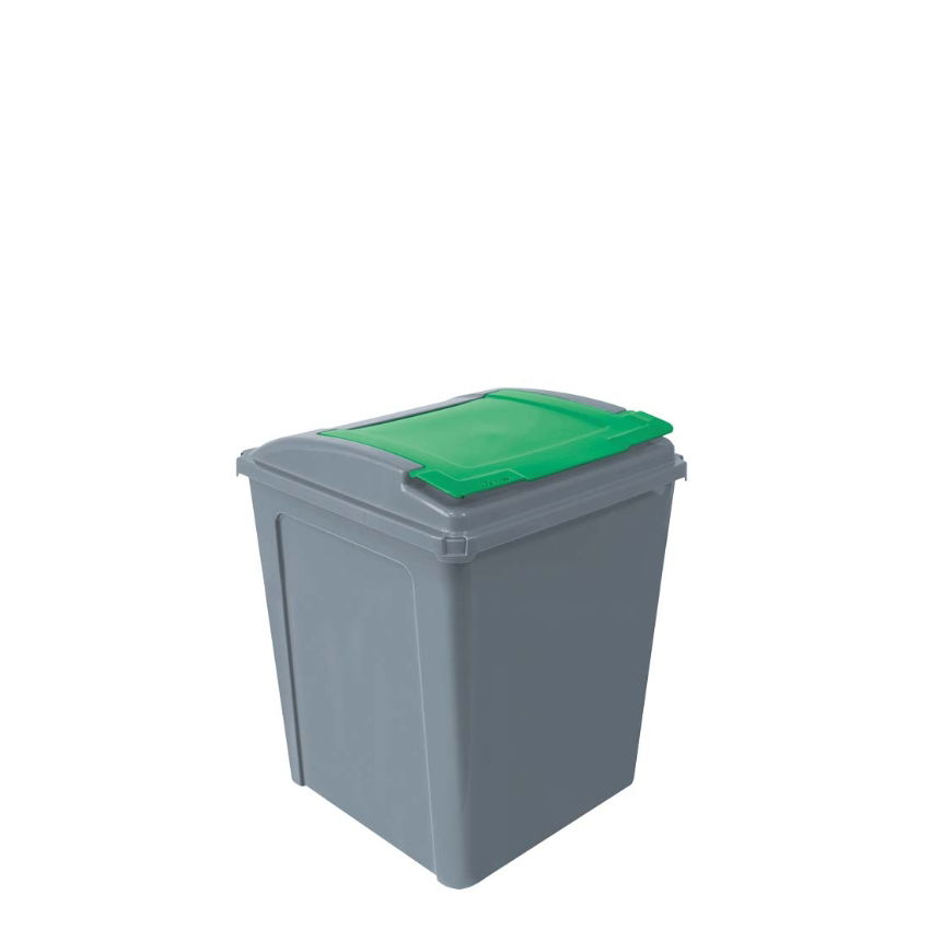 ECO WASTE GREEN LID RECYCLING BIN 50ltr SINGLE