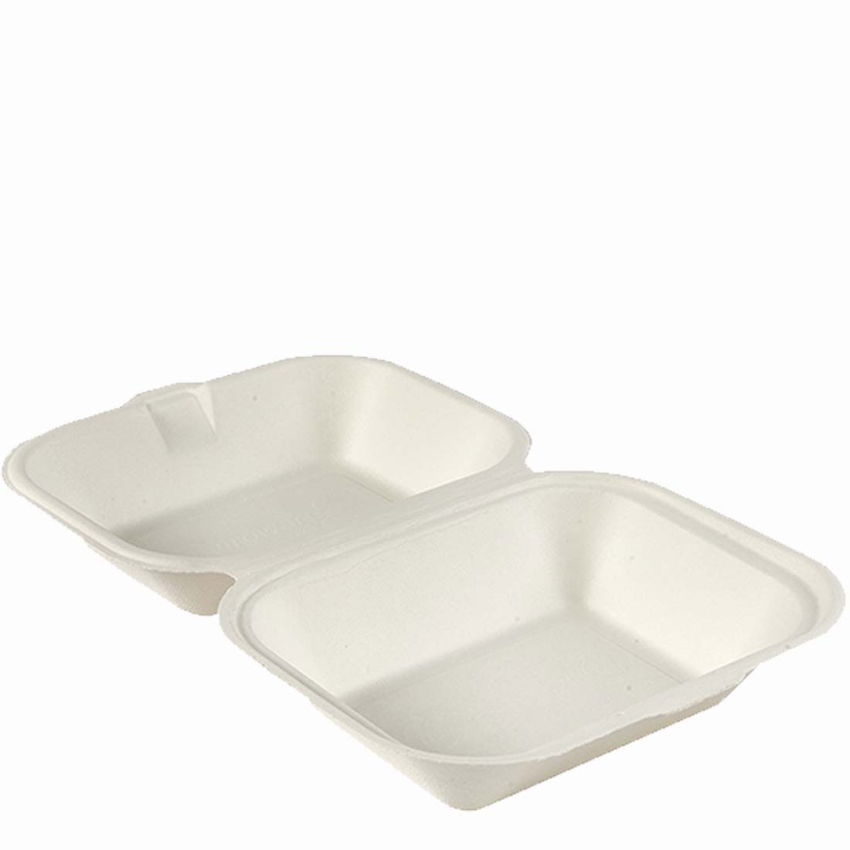 BAGASSE MEDIUM MEAL BOX (7.5inch x 5.75inch)   1x250