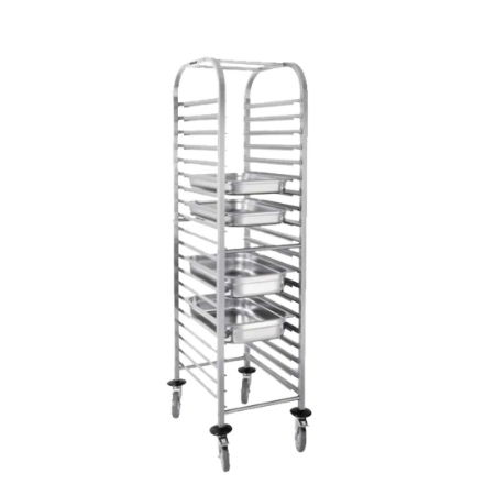 GASTRONORM 20 COMP RACKING TROLLEY  SINGLE