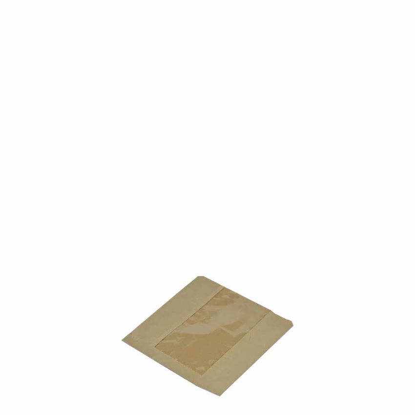BAG BROWN KRAFT PLA WINDOW BAG  7x7 inches 1x1000