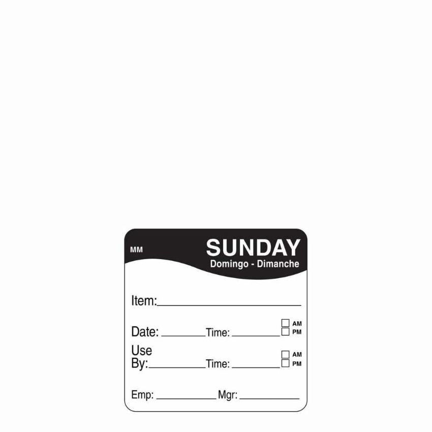 LABEL SUNDAY 51x51mm DISSOLVO 1x250