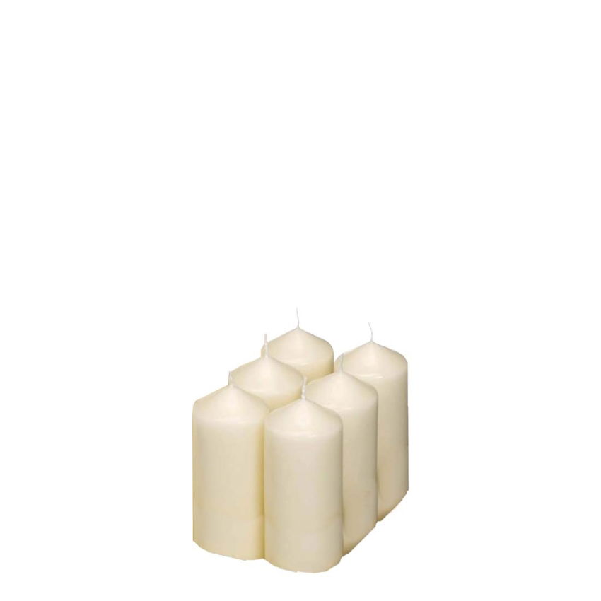 TRADITIONAL PILLAR CANDLE IVORY 150x80mm 1x6
