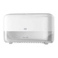 TORK TWIN CORELESS MID TOILET ROLL DISPENSER WHITE SINGLE