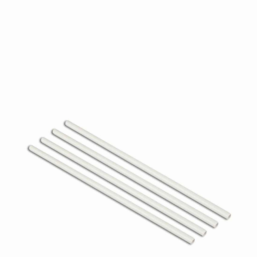 PAPER STRAW 8inch WHITE   24x250 (CASE)